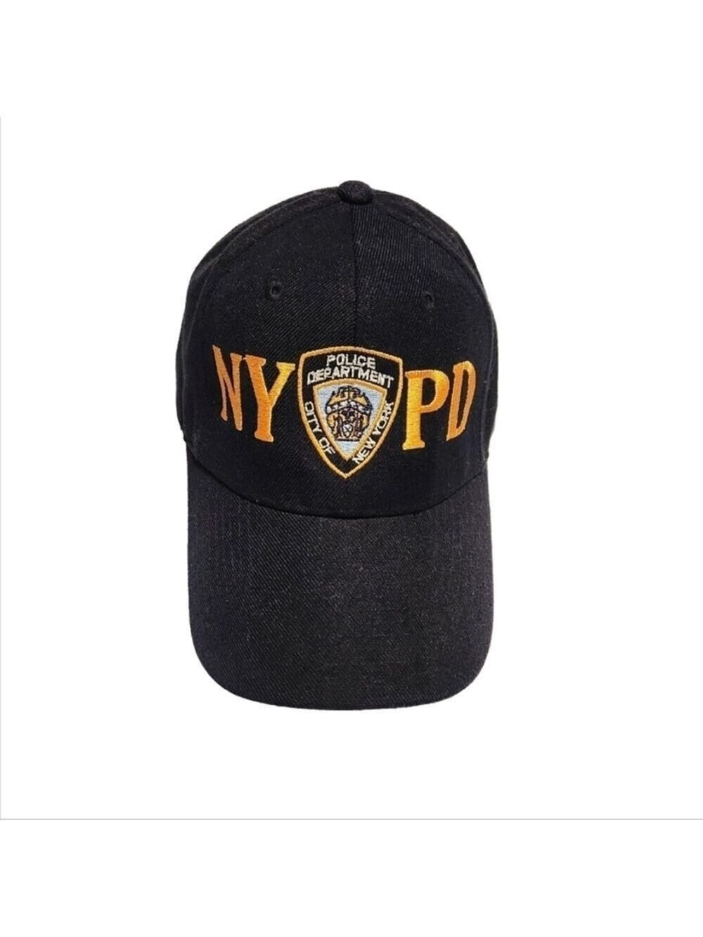 Vintage NYPD City of New York Baseball Cap Black Gold
